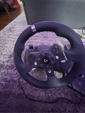 Logitech G Black Leather Steering Wheel Controller with Xbox Buttons